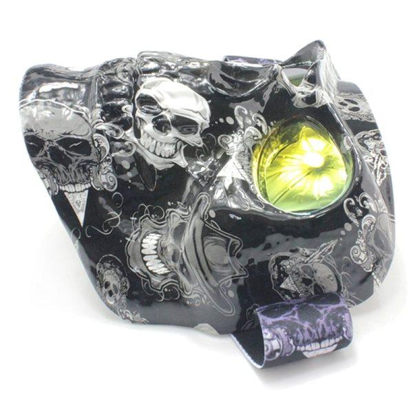 Black Motorcycle Skull Mask MO003-01