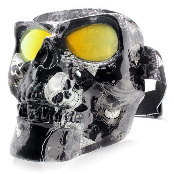 Black Motorcycle Skull Mask MO003-04