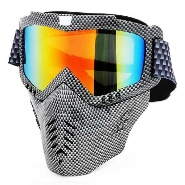 Removable Water Dye Frame Motorcycle Mask MO007-2-02