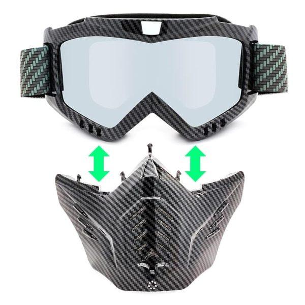 Removable Water Dye Frame Motorcycle Mask MO007-2-05