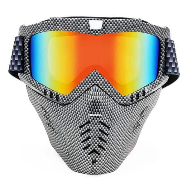 Removable Water Dye Frame Motorcycle Mask MO007-2-06