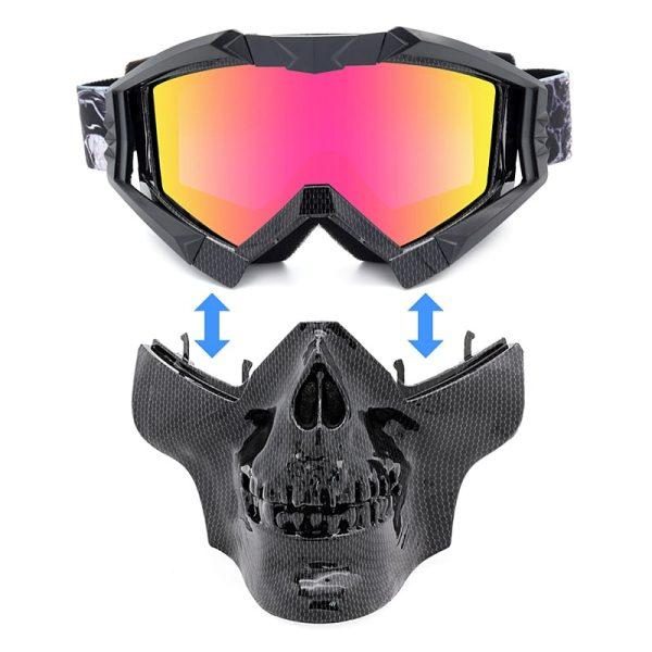 Removable Skull motorcycle mask mo009-1-06