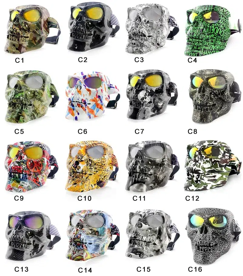 motorcycle skull goggles mask mo003