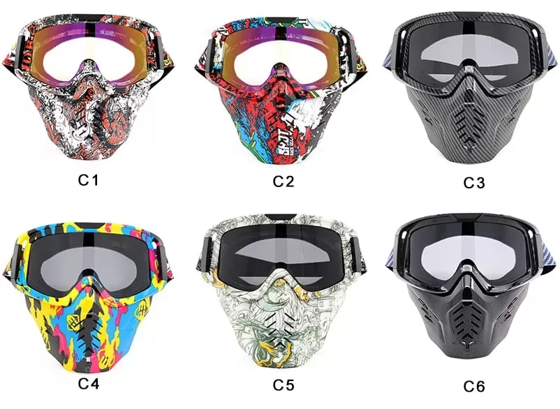 skull motocross mask mo001-2