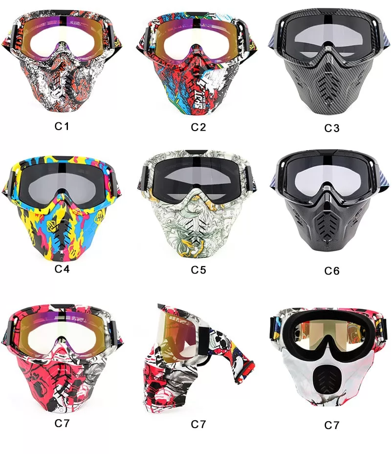 skull motocross mask mo001-2