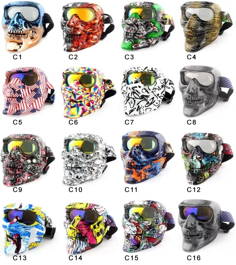 skull motorcycle helmet mask mo019