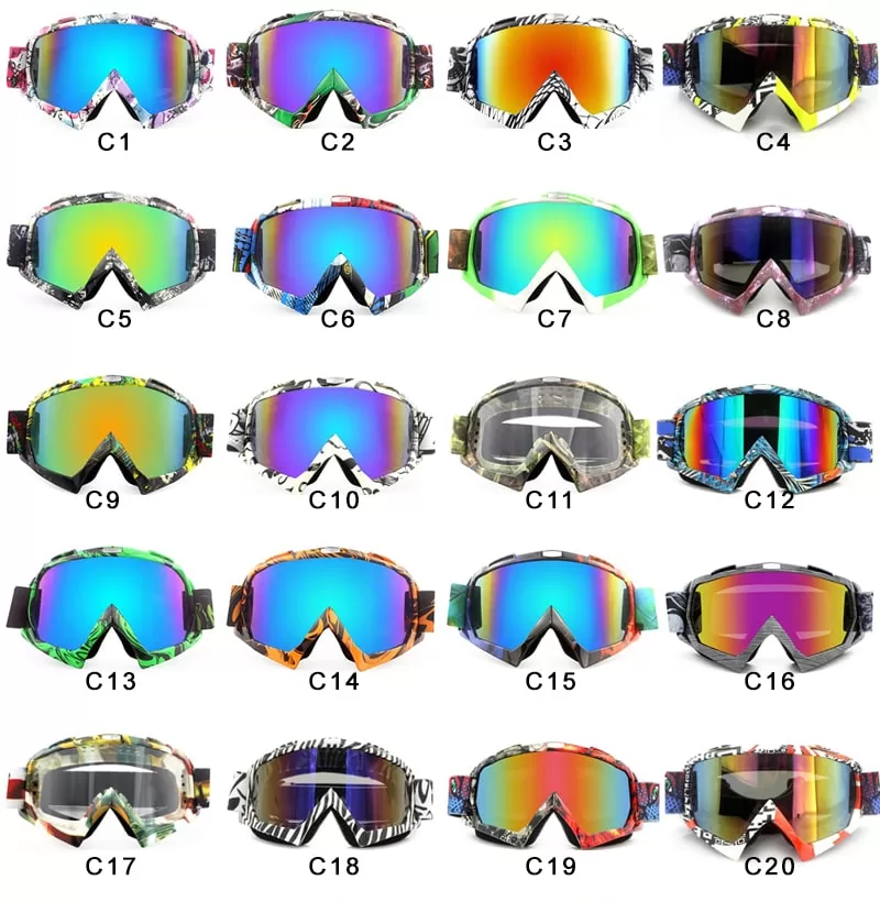 water dyed frame dirt bike goggles mo004