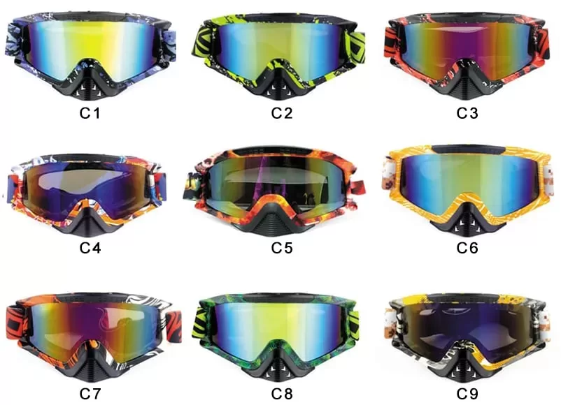 water dyed frame off road goggles mo008