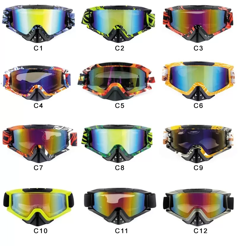 water dyed frame off road goggles mo008