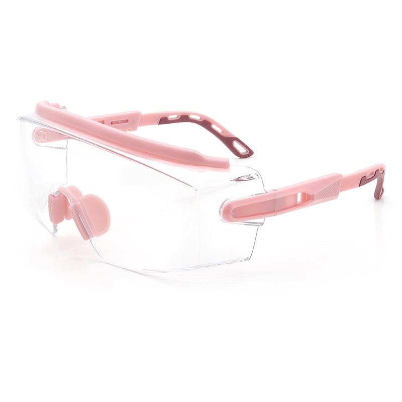 stylish safety protective goggles over glasses